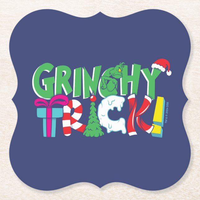 Dessous-de-verre En Papier Dr Seuss | Grinchy Trick (Devant)