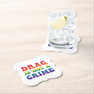 Dessous-de-verre En Papier Drag N'Est Pas Un Dessous de verre Criminel