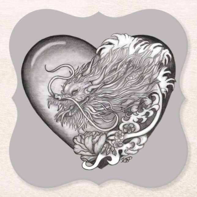 Dessous-de-verre En Papier Dragon Heart (Devant)