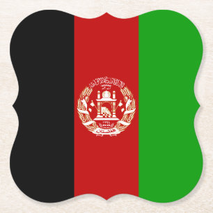 Dessous-de-verre En Papier Drapeau Afghanistan
