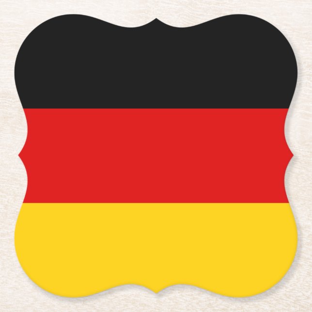 Dessous-de-verre En Papier Drapeau allemand (Devant)