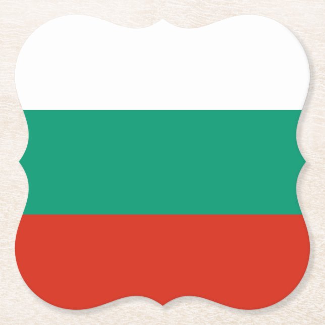 Dessous-de-verre En Papier Drapeau Bulgarie (Devant)