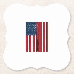 Dessous-de-verre En Papier Drapeau de baseball en détresse design vectoriel v