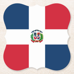 Dessous-de-verre En Papier Drapeau de la République dominicaine