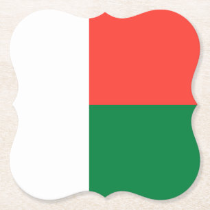 Dessous-de-verre En Papier Drapeau de Madagascar