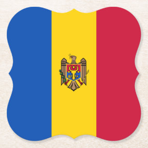 Dessous-de-verre En Papier Drapeau de Moldova