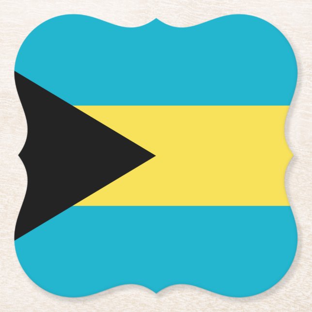 Dessous-de-verre En Papier Drapeau des Bahamas (Devant)