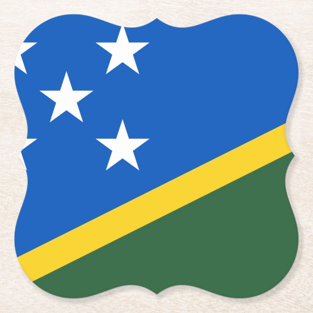 Dessous-de-verre En Papier Drapeau des Îles Salomon (Devant)