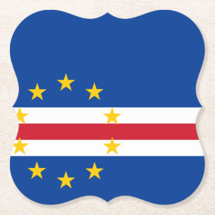Dessous-de-verre En Papier Drapeau du Cap-Vert