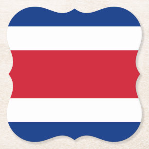 Dessous-de-verre En Papier Drapeau du Costa Rica
