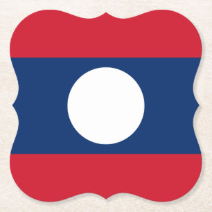 Dessous-de-verre En Papier Drapeau du Laos