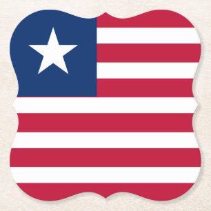 Dessous-de-verre En Papier Drapeau du Libéria