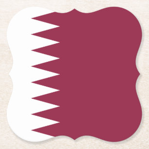 Dessous-de-verre En Papier Drapeau du Qatar