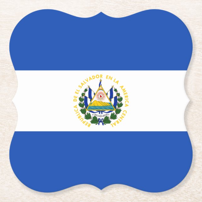 Dessous-de-verre En Papier Drapeau El Salvador (Devant)