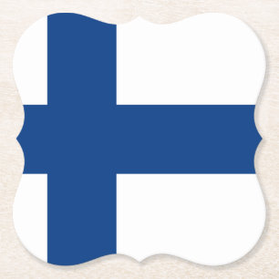 Dessous-de-verre En Papier Drapeau finlandais