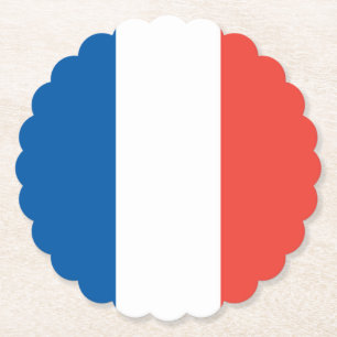 Dessous-de-verre En Papier Drapeau français