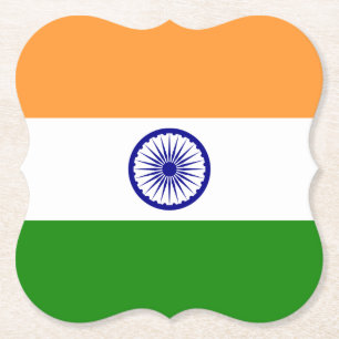 Dessous-de-verre En Papier Drapeau indien