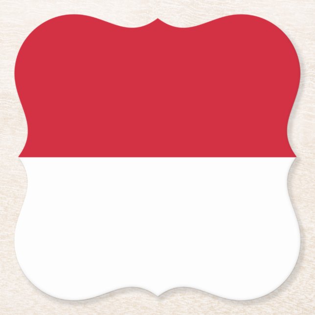 Dessous-de-verre En Papier Drapeau indonésien (Devant)
