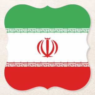 Dessous-de-verre En Papier Drapeau Iran (Iran)