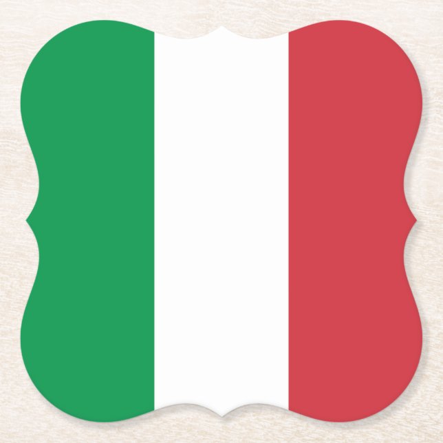 Dessous-de-verre En Papier Drapeau italien (Devant)