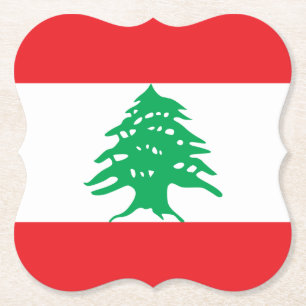 Dessous-de-verre En Papier Drapeau libanais