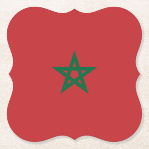 Dessous-de-verre En Papier Drapeau Maroc