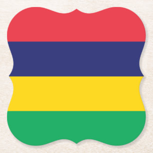 Dessous-de-verre En Papier Drapeau Maurice