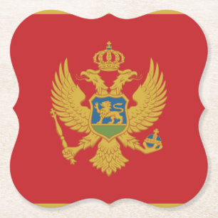 Dessous-de-verre En Papier Drapeau monténégrin