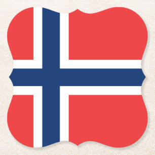 Dessous-de-verre En Papier Drapeau norvégien