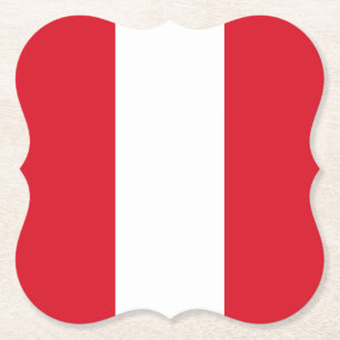 Dessous-de-verre En Papier Drapeau péruvien