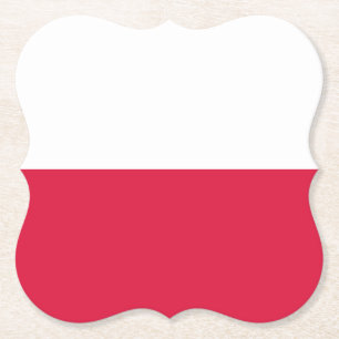 Dessous-de-verre En Papier Drapeau (polonais) de la Pologne