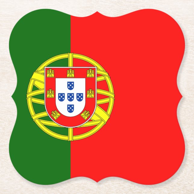 Dessous-de-verre En Papier Drapeau portugais (Devant)