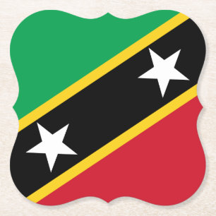 Dessous-de-verre En Papier Drapeau Saint-Kitts-et-Nevis