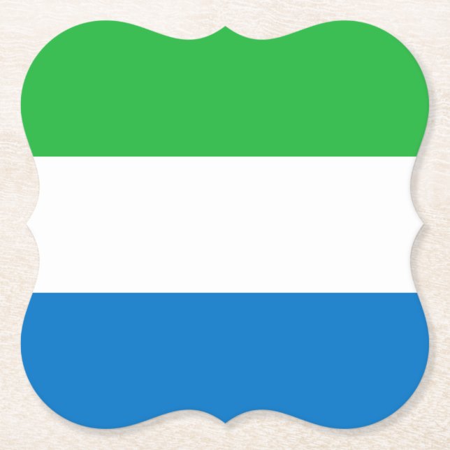 Dessous-de-verre En Papier Drapeau Sierra Leone (Devant)