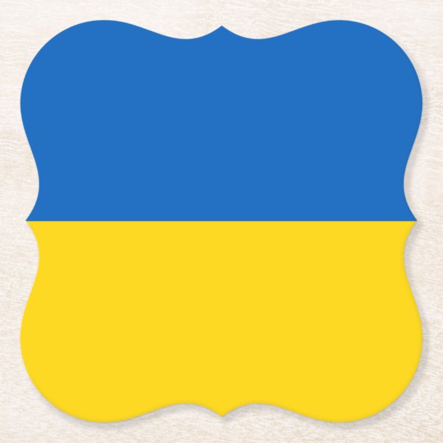 Dessous-de-verre En Papier Drapeau ukrainien (Devant)