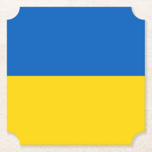 Dessous-de-verre En Papier Drapeau ukrainien (Ukraine)