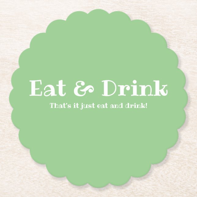 Dessous-de-verre En Papier Eat & Drink Fun (Devant)