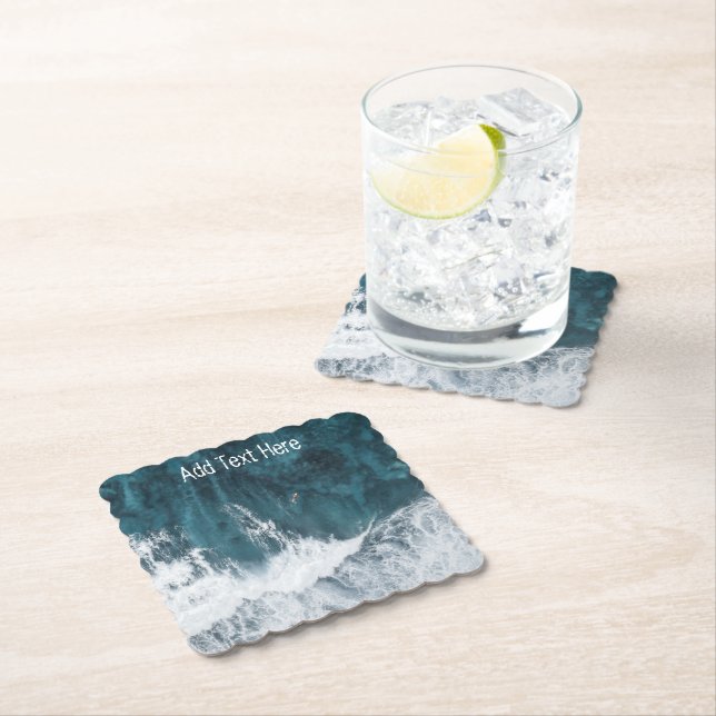 Dessous-de-verre En Papier Effondrement des vagues océaniques (En situation)