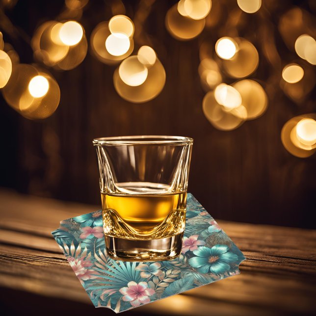 Dessous-de-verre En Papier Élégance tropicale (Créateur téléchargé)