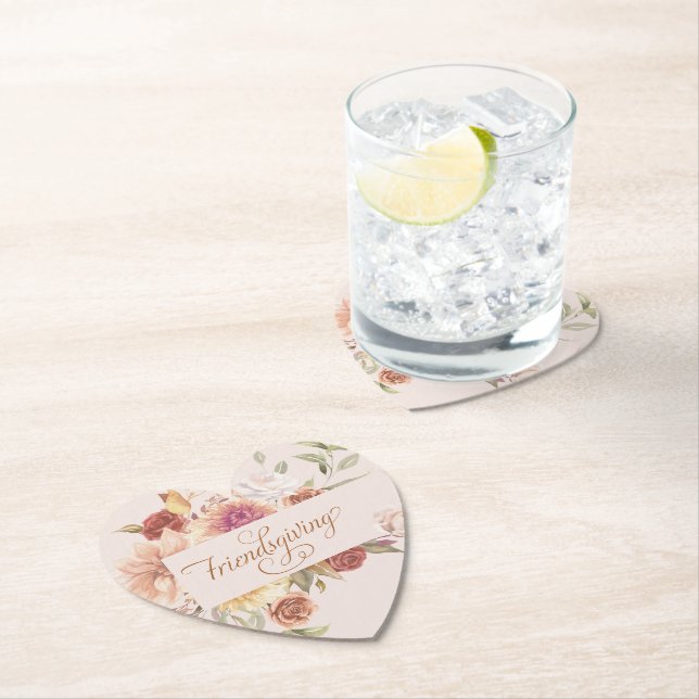 Dessous-de-verre En Papier Elégant Amical Soigné (En situation)