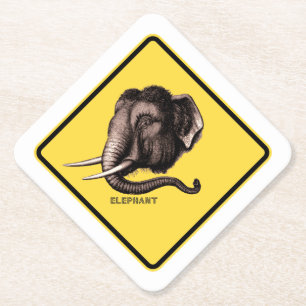DESSOUS-DE-VERRE EN PAPIER ÉLÉPHANT DU SIGNE ROUTIER