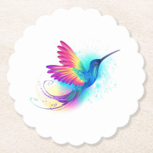 Dessous-de-verre En Papier Exotic Rainbow Hummingbird