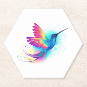 Dessous-de-verre En Papier Exotic Rainbow Hummingbird