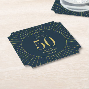 Dessous-de-verre En Papier Fabulous Number Anniversaire Mariage de fête d'ann