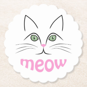 Dessous-de-verre En Papier Face de chat