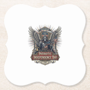 Dessous-de-verre En Papier Faucheuse Chrome Patriotique Squelette & Re
