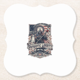 Dessous-de-verre En Papier Faucheuse de Liberté Patriotique Squelette de Patr