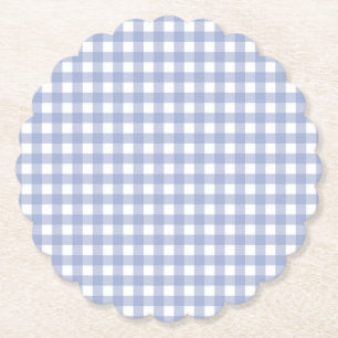 Dessous-de-verre En Papier Faye et Lauren Bleu clair2 Vichy bleu