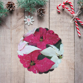 Dessous-de-verre En Papier Festive vacances Poinsettias Floral