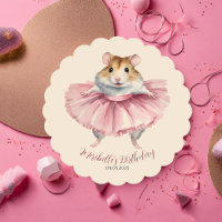 Fête d'anniversaire de la fille hamster ballerine